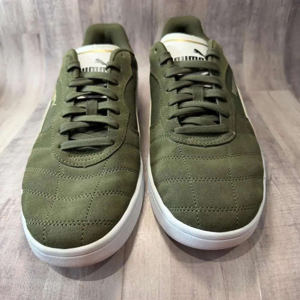 Puma Astro Kick Mens Sz 11.5 Suede Low Top Forrest Night Olive Green/White Shoes - Picture 2 of 12